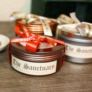 the sanctuary massage candle, arousal candle, sweet nothings candle